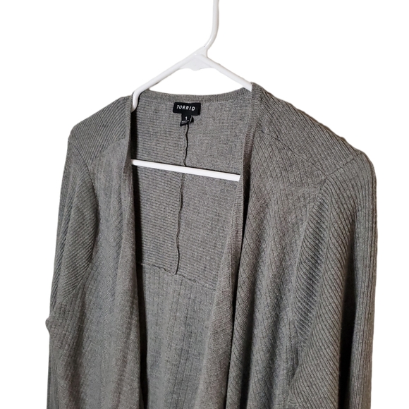 TORRID Waterfall Open Front Wrap Cardigan - Picture 3 of 7